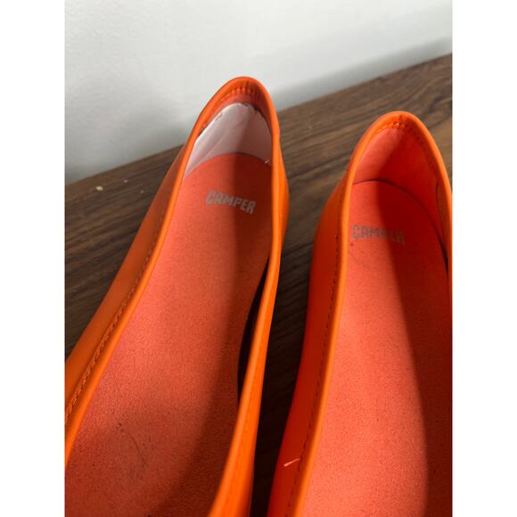 Camper Girl sz EU37 Right Orange Nina Ballerinas Flats Casual Preppy Colorful - Picture 5 of 7